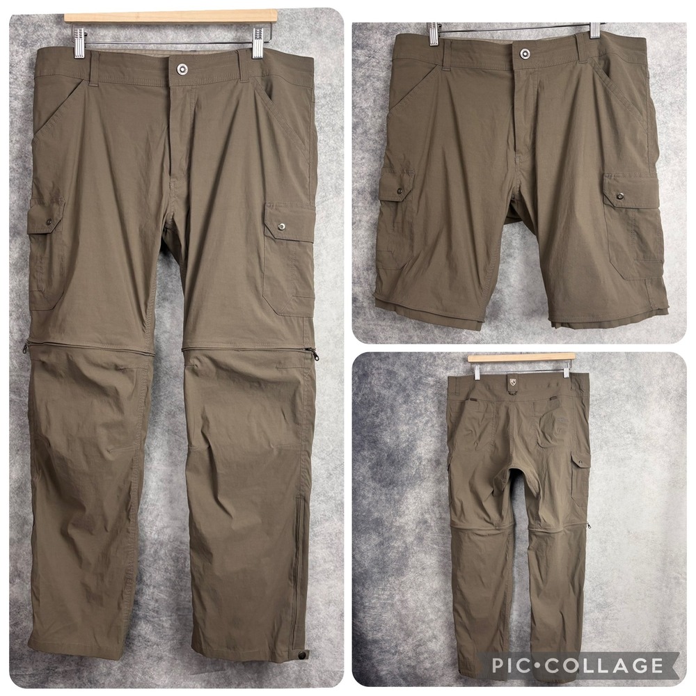 Kuhl Renegade Convertible Hiking Outdoor Pants Shorts in Khaki Size 38x32